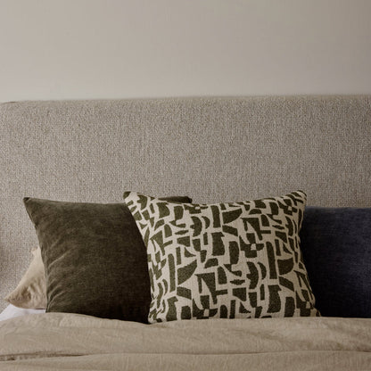 Metro Jacquard Cushion | Olive