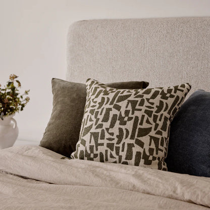 Metro Jacquard Cushion | Olive