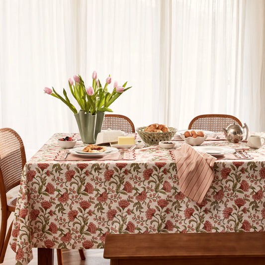 Georgia Pink/Green Tablecloth
