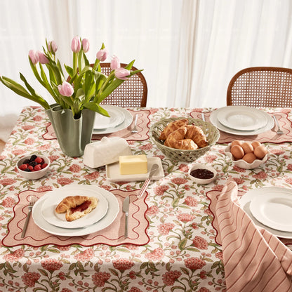 Georgia Pink/Green Tablecloth