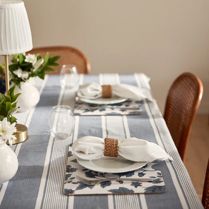 Avery Dark Blue Tablecloth