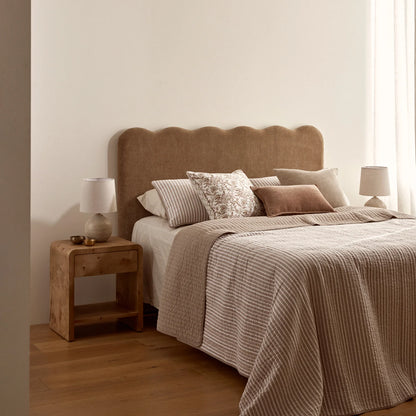 Sinclair Stripe Quilted Coverlet | Coffee