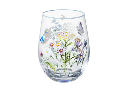 Fluttering Meadow Stemless Glass Set 2