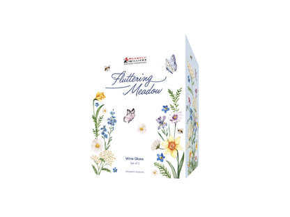 Fluttering Meadow Wine Glass Set 2