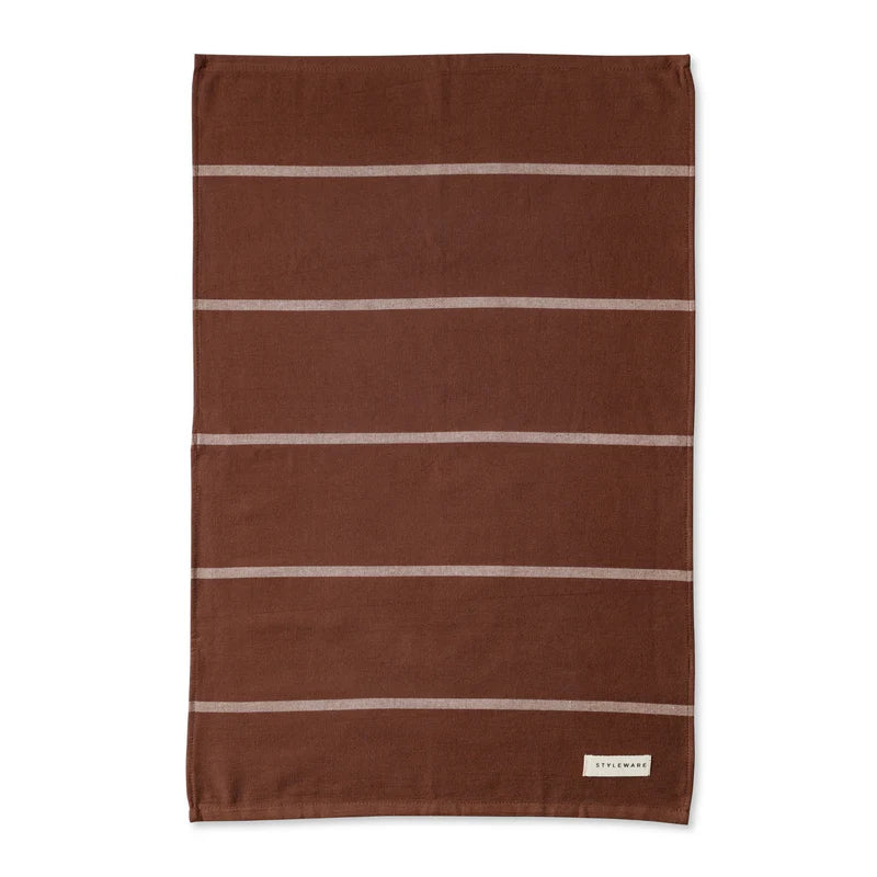 Tea Towel Between The Lines II | Mocha