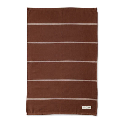 Tea Towel Between The Lines II | Mocha