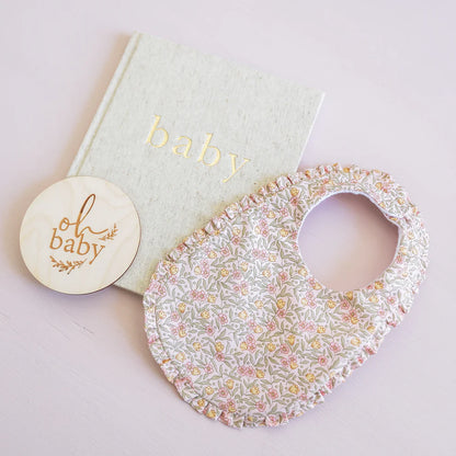 Ruffle Edge Bib | Blossom Lily Pink