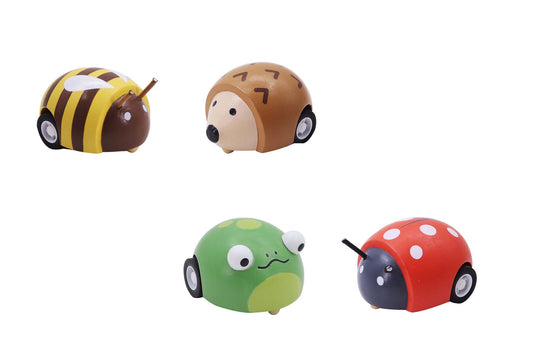 Wooden Pull Back Spring Insect