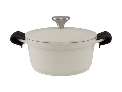 Cast Lite Non Stick Casserole 20cm | 2.4lt Ecru