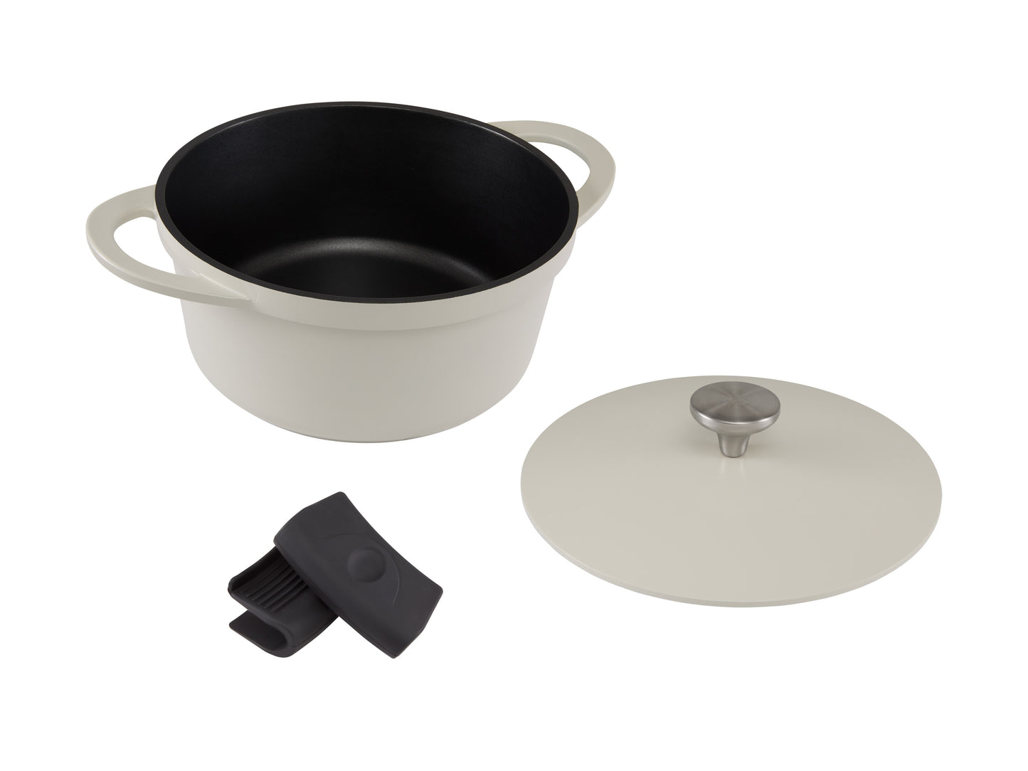 Cast Lite Non Stick Casserole 24cm | 4.2lt Ecru