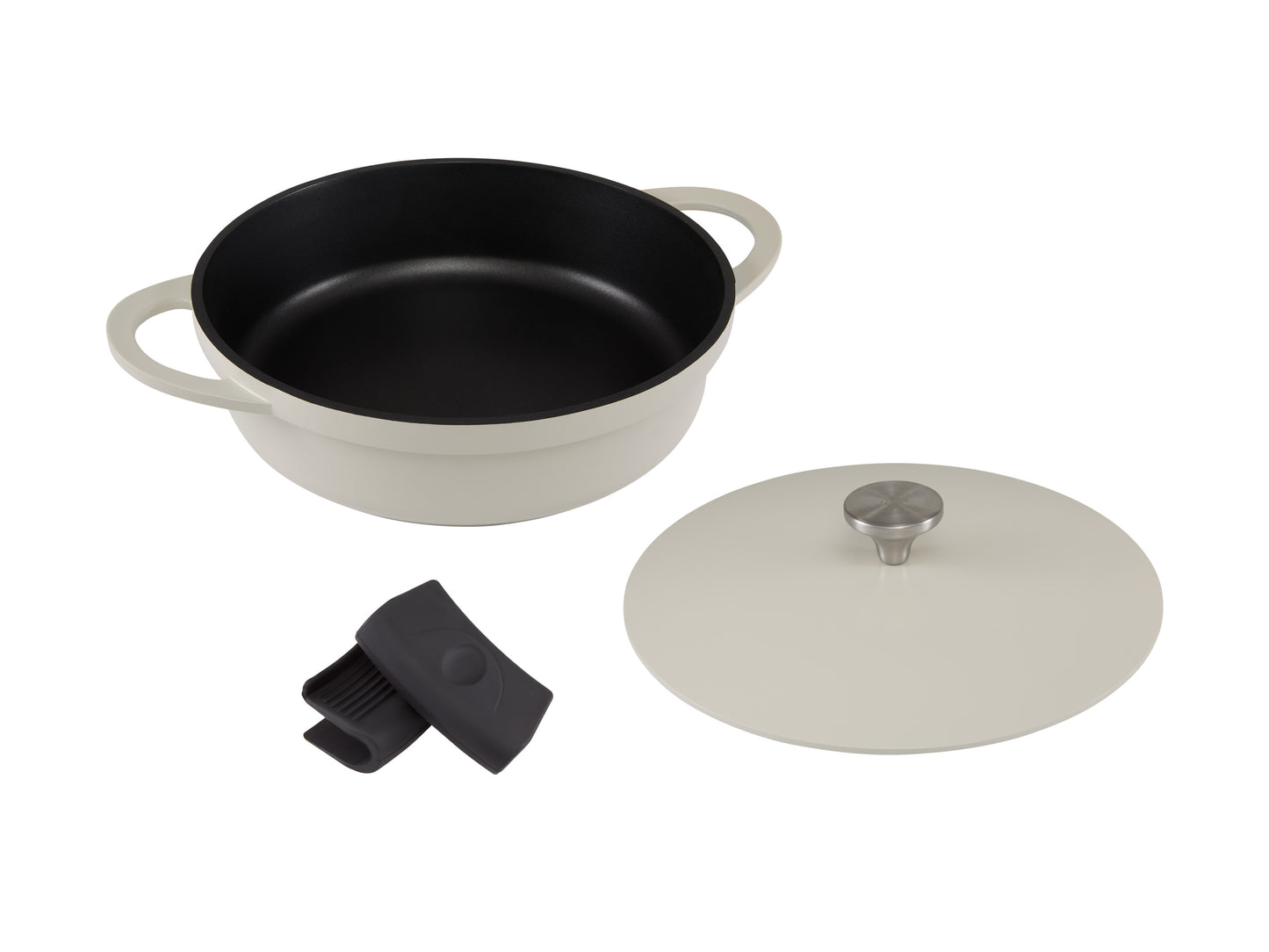 Cast Lite Non Stick Shallow Casserole 28cm | 4.0lt Ecru