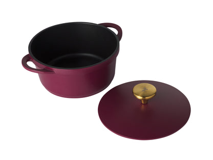 Cast Lite Non Stick Casserole 20cm | 2.4lt Cherry