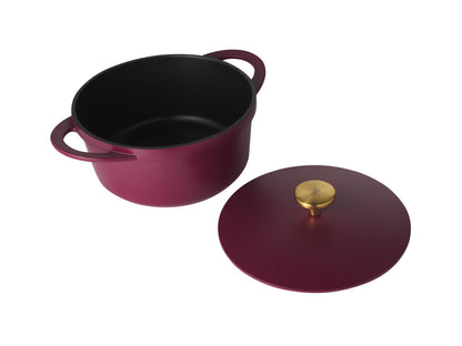 Cast Lite Non Stick Casserole 24cm | 4.2lt Cherry