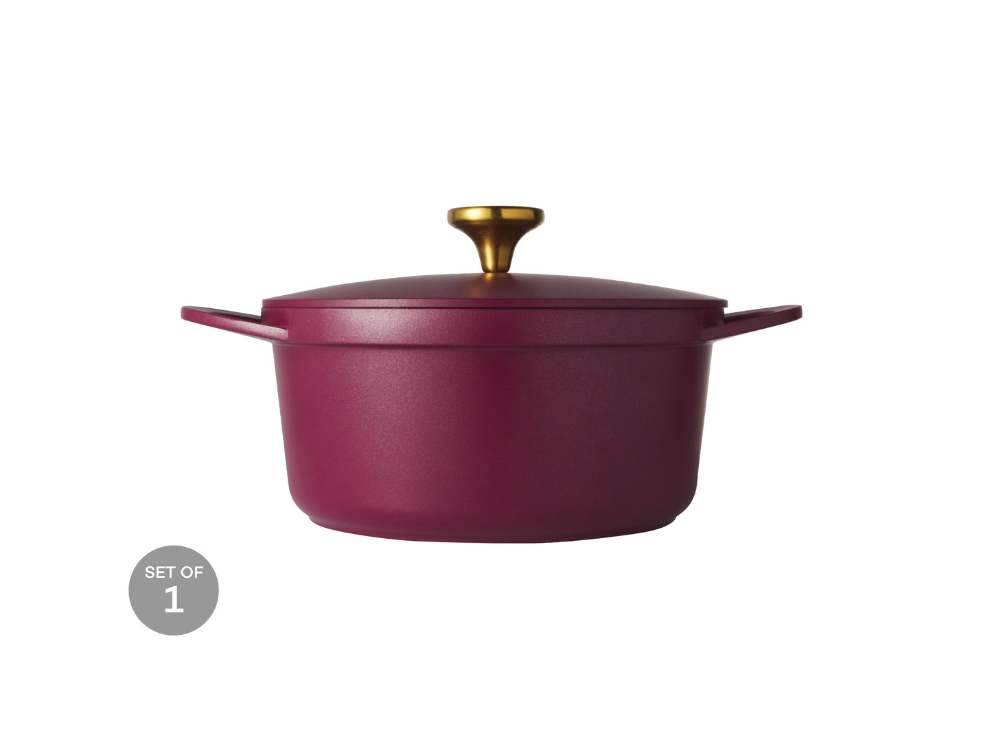 Cast Lite Non Stick Casserole 24cm | 4.2lt Cherry