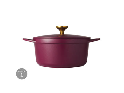 Cast Lite Non Stick Casserole 24cm | 4.2lt Cherry