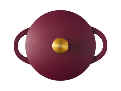 Cast Lite Non Stick Casserole 24cm | 4.2lt Cherry