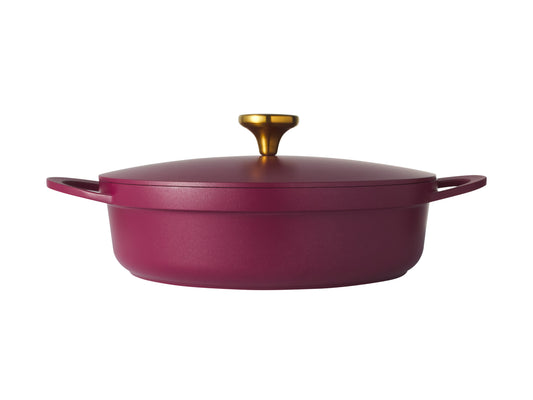 Cast Lite Non Stick Shallow Casserole 28cm | 4.0lt Cherry