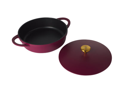 Cast Lite Non Stick Shallow Casserole 28cm | 4.0lt Cherry
