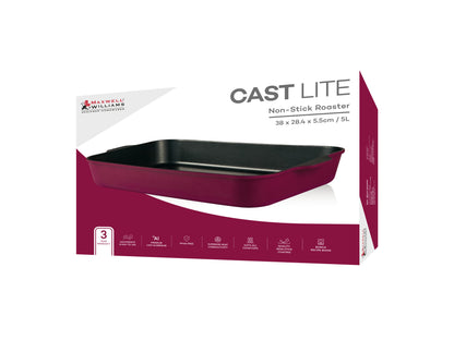 Cast Lite Non Stick Roaster38x28.4x5.5cm Cherry