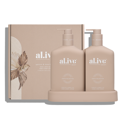 Wash & Lotion Duo + Tray - Apricot & Sweet Fig