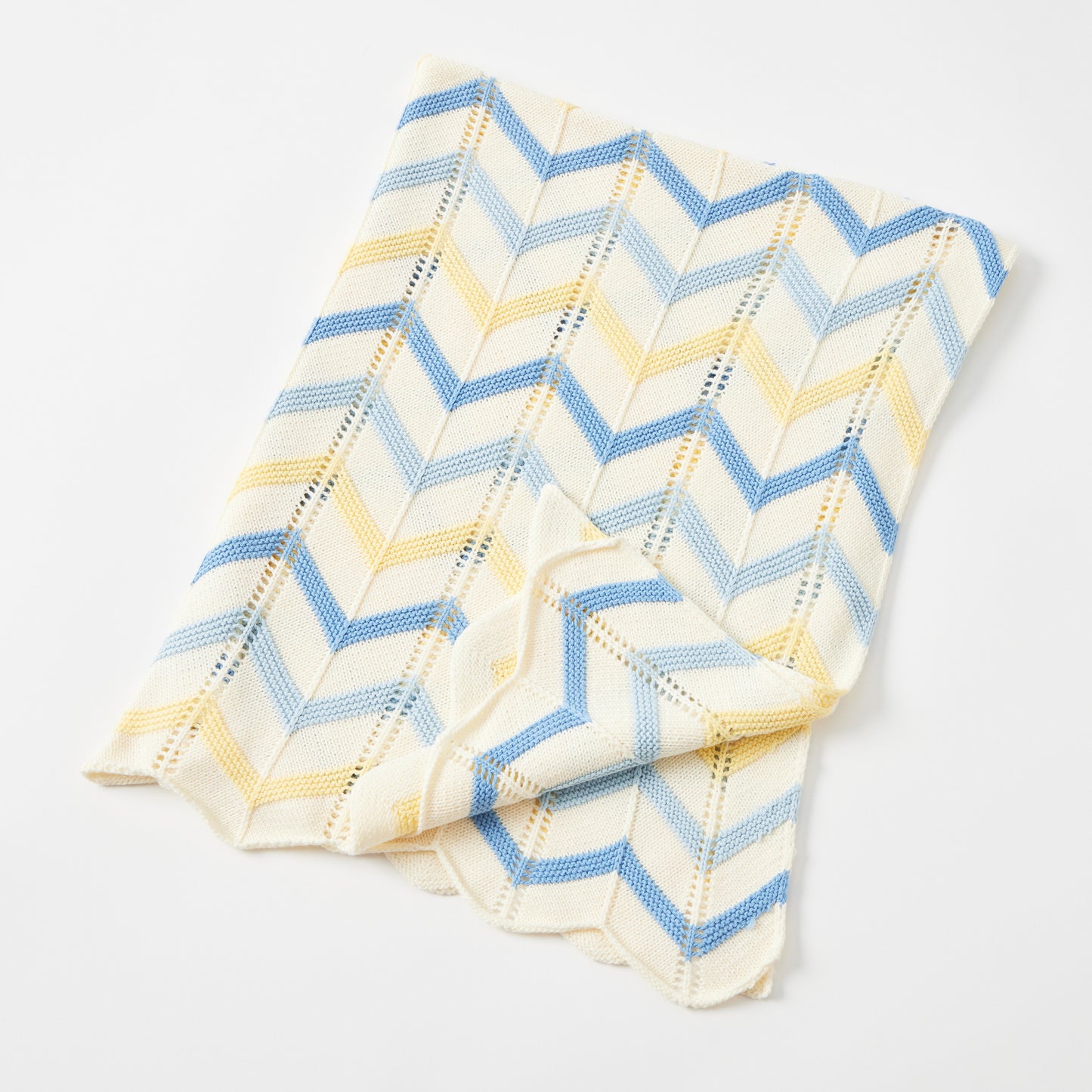 Baby Blanket Zig Zag - Blue