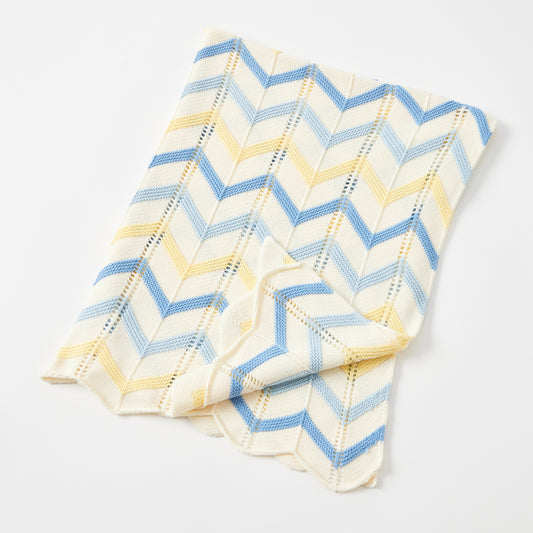 Baby Blanket Zig Zag - Blue