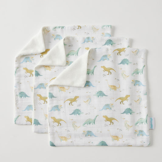 Dallying Dinosaurs Face Washer Set