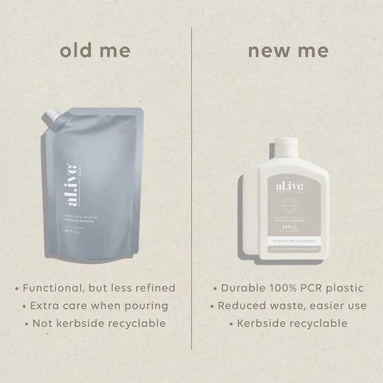 650ml Shampoo Refill - White Tea & Argan Oil