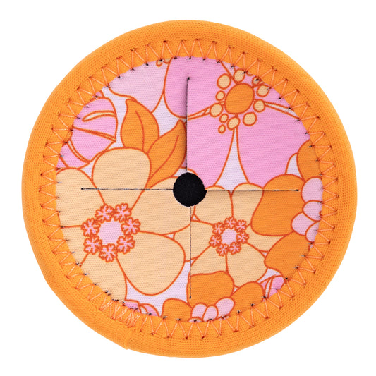 Wine Glass Coaster | Retro Big Floral