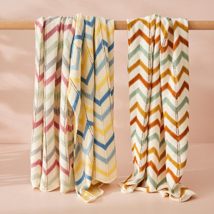 Baby Blanket Zig Zag - Blue