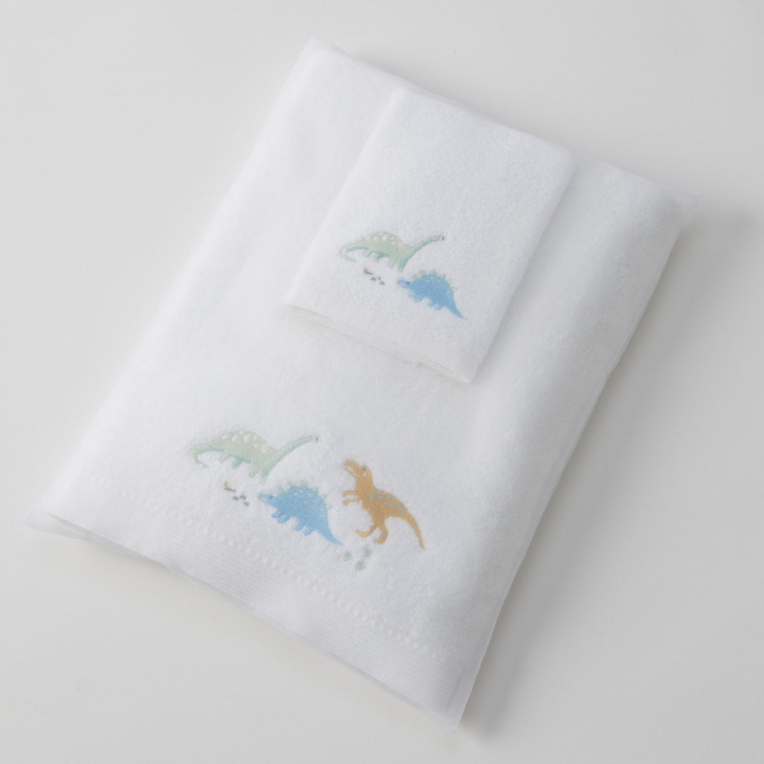 Baby Towel & Washer Set - Dallying Dinosaur