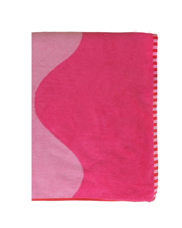 Premium Cotton Beach Towel | Raspberry Jelly