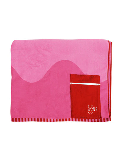 Premium Cotton Beach Towel | Raspberry Jelly