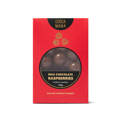 Milk Chocolate Raspberries 100g