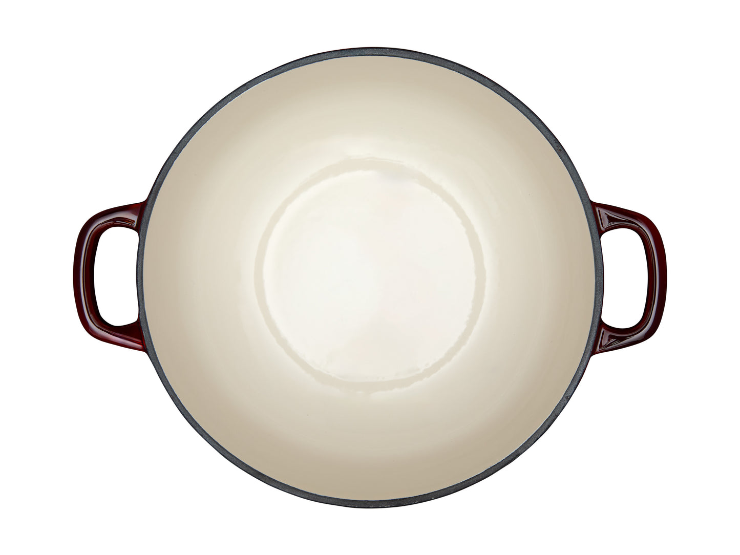 Cast Iron Round Casserole 24cm/3.3lt Merlot