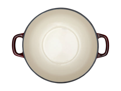 Cast Iron Round Casserole 24cm/3.3lt Merlot