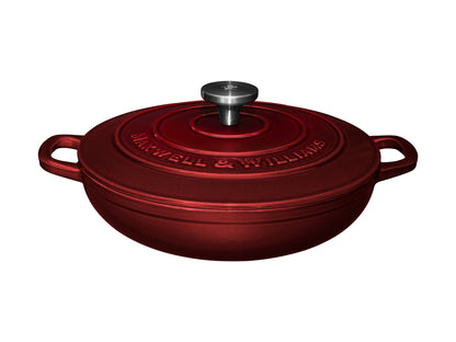 Cast Iron Braiser 27cm/3.3lt Merlot