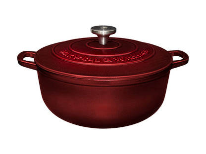 Cast Iron Round Casserole 28cm/6.2lt Merlot
