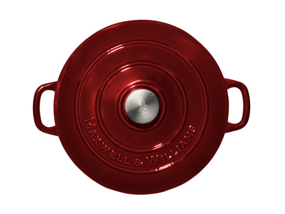 Cast Iron Round Casserole 28cm/6.2lt Merlot
