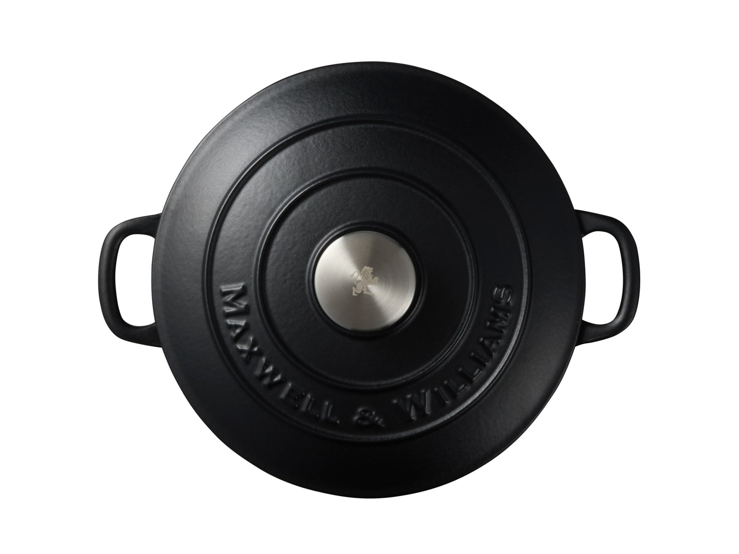 Cast Iron Round Casserole 24cm/3.3lt Black