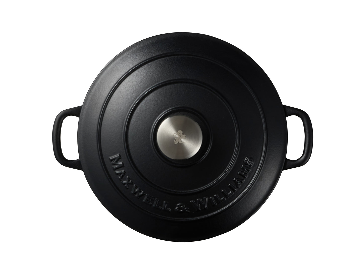 Cast Iron Round Casserole 26cm/4.0lt Black
