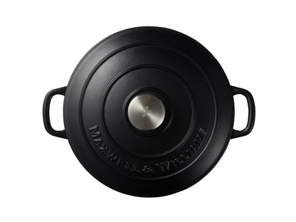 Cast Iron Round Casserole 26cm/4.0lt Black