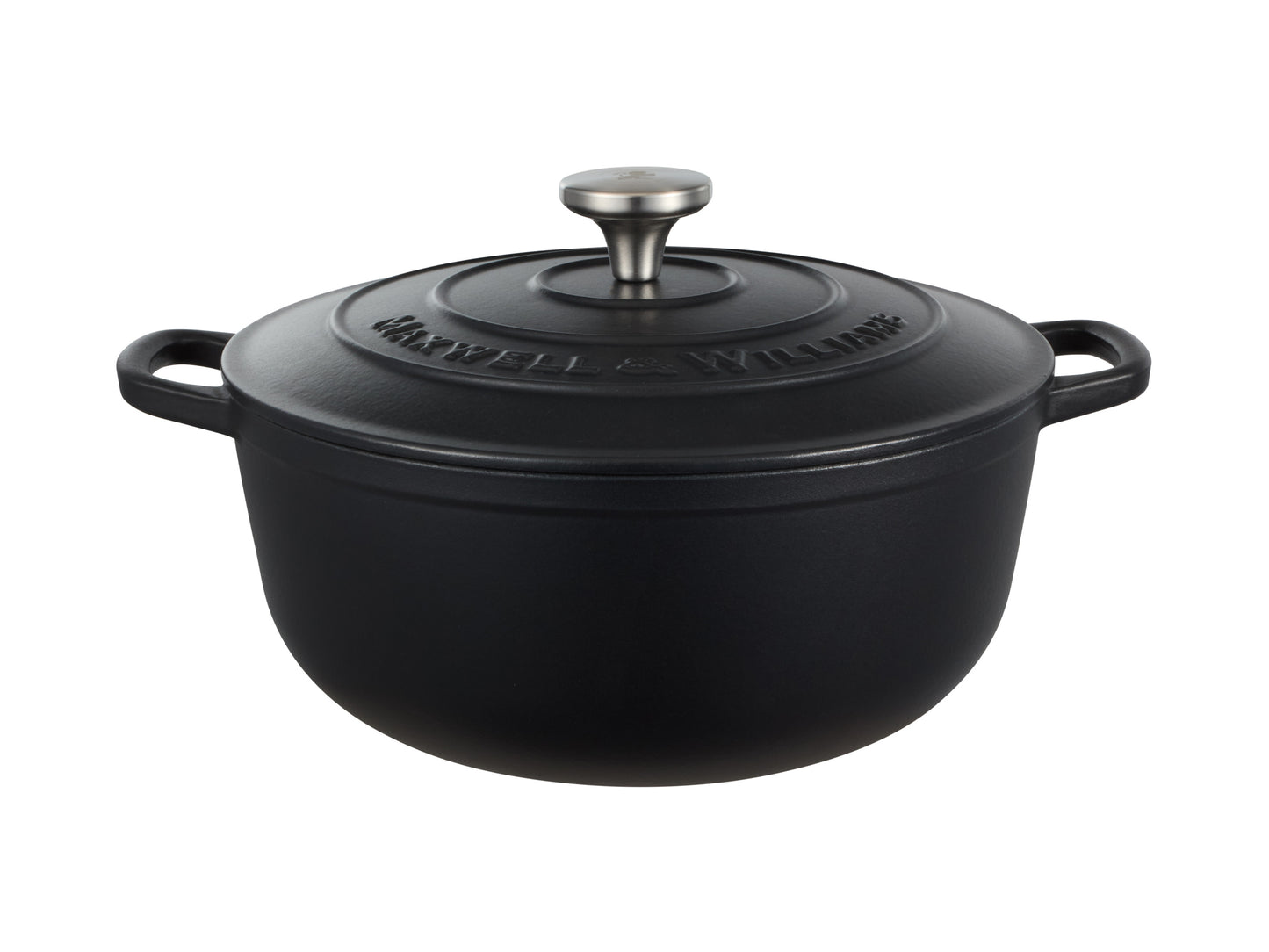 Cast Iron Round Casserole 28cm/6.2lt Black