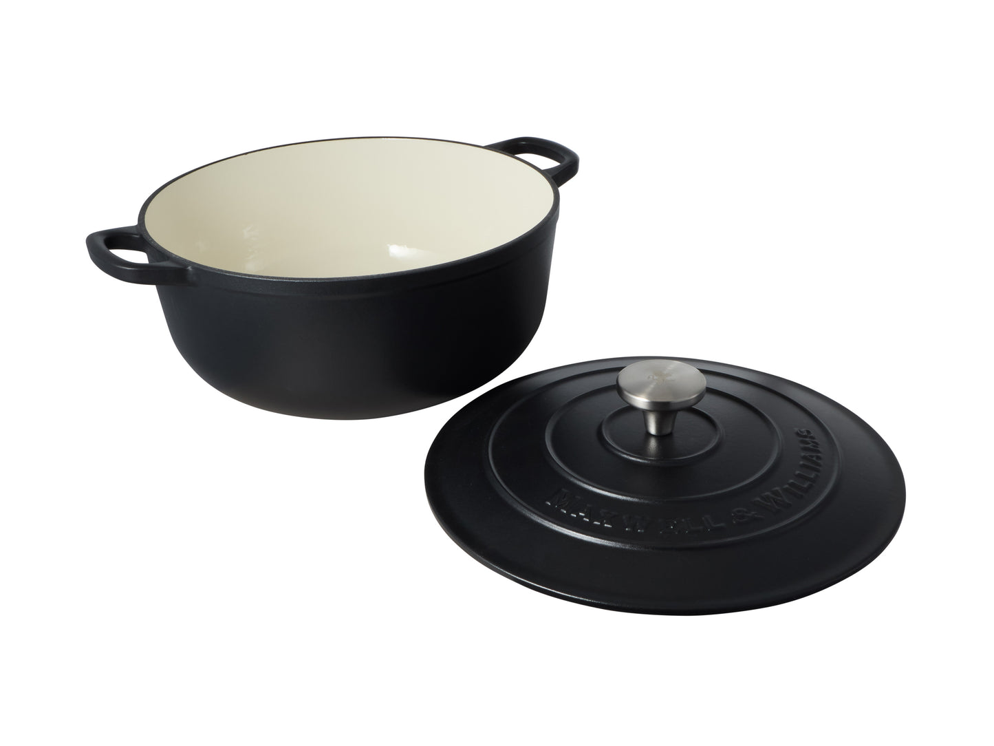 Cast Iron Round Casserole 28cm/6.2lt Black