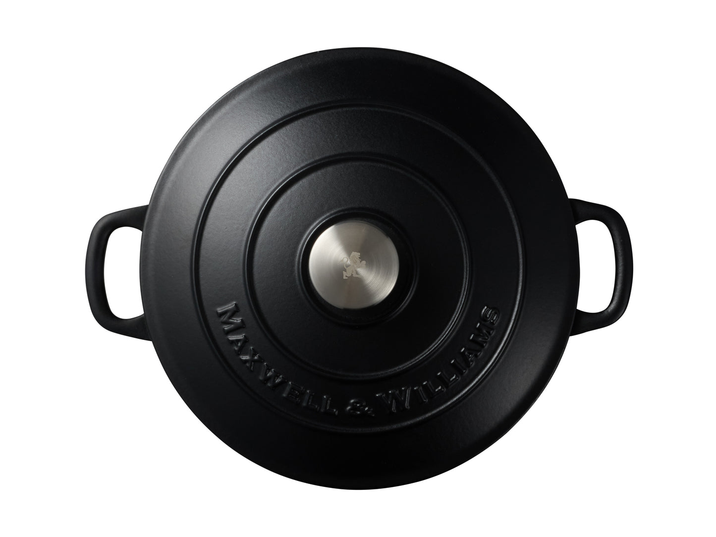 Cast Iron Round Casserole 28cm/6.2lt Black