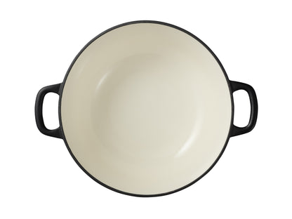 Cast Iron Round Casserole 28cm/6.2lt Black