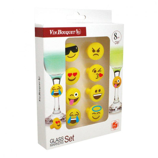 Vin Bouquet Smiley Silicone Glass Markers