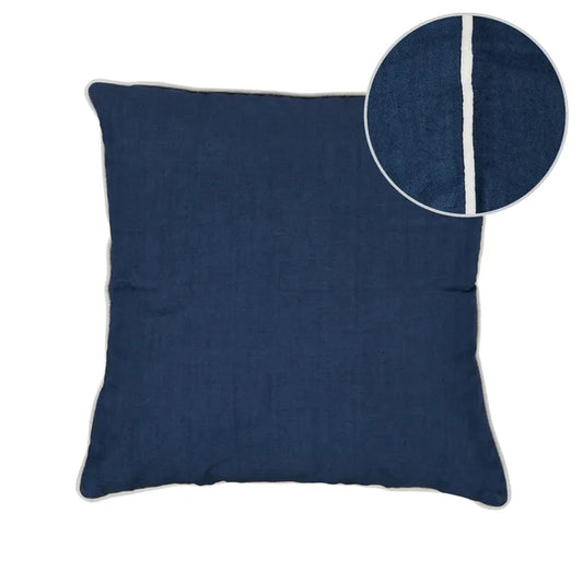 Jane Linen Cotton Cushion | Navy