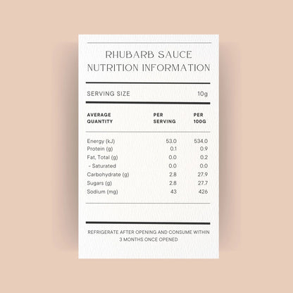 Rhubarb Sauce