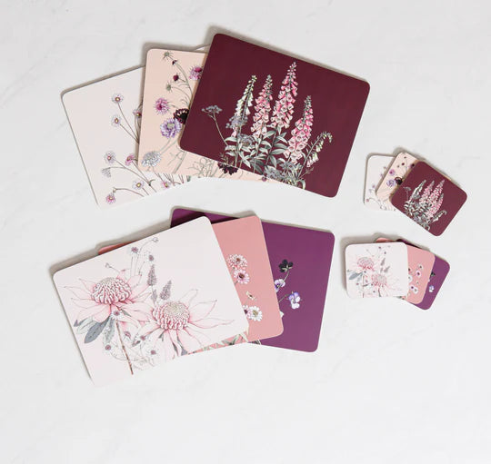Secret Garden Pink Coasters pk6
